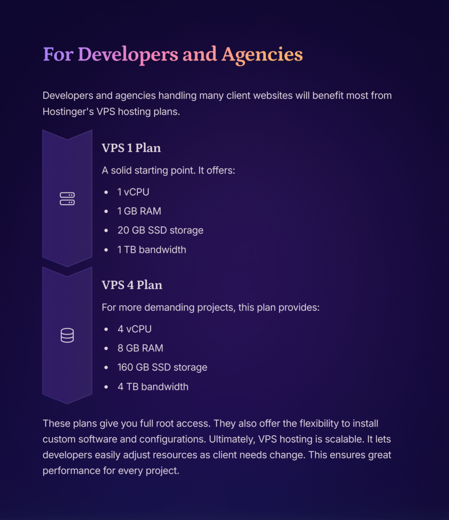 Hostinger Hosting Plans Recommended for Different User Types
