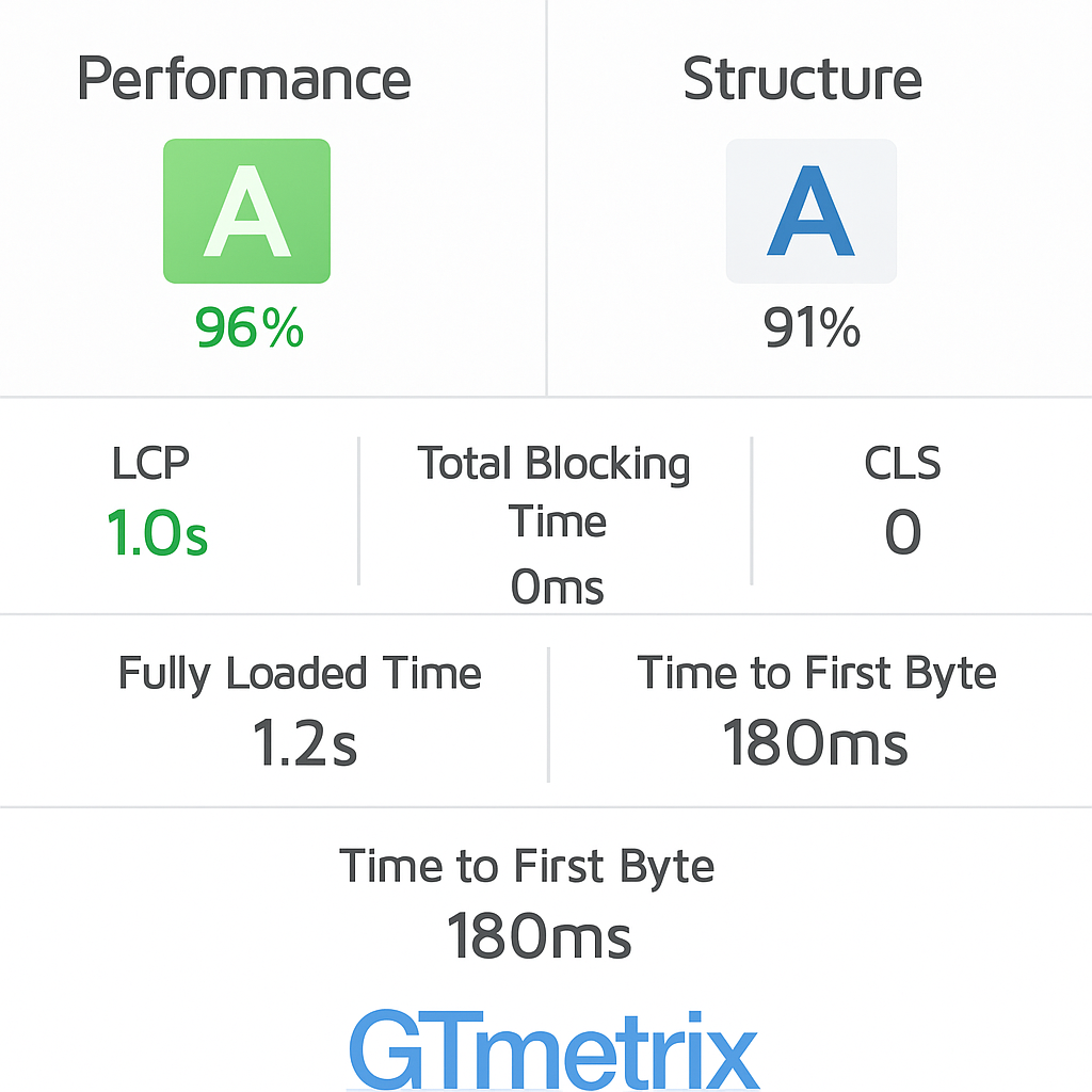 Hostinger Website Speed Test Results GTmetrixHostinger 99.9% Uptime Guarantee